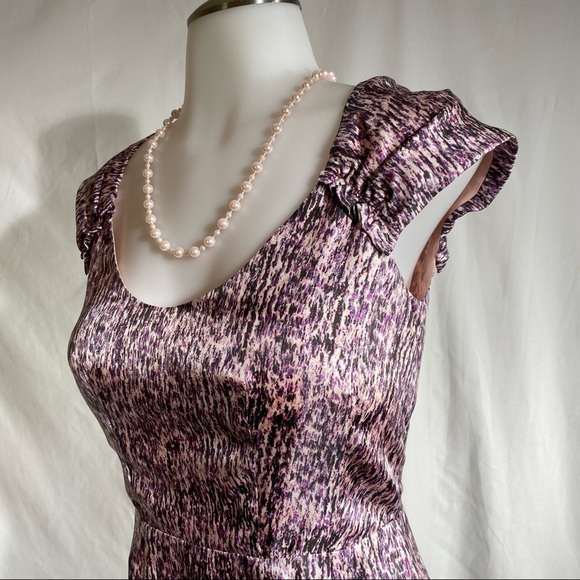 Banana Republic Silk Dress Pastels Size 0 - Picture 8 of 14